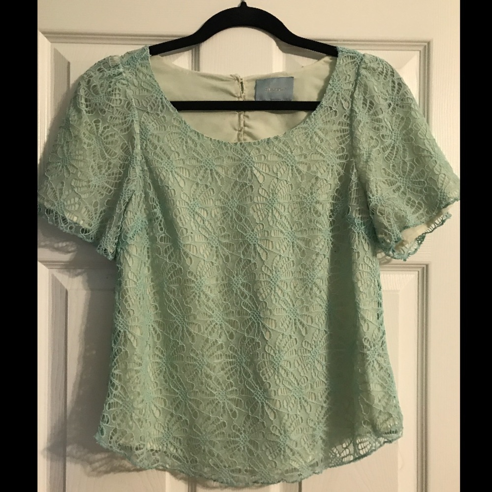 short sleeve lace top