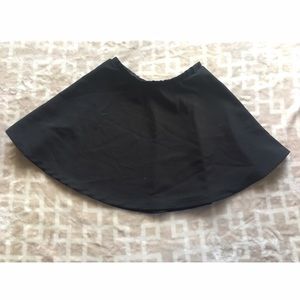 Black A-Line Knee Length Skirt