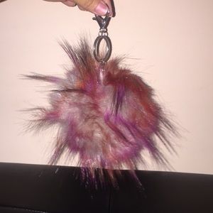 Pouf ball keychain / bag charm