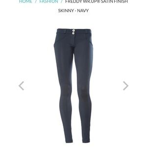 Freddy Satin Navy WR.UP Skinny Pants