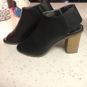 Peep toe booties