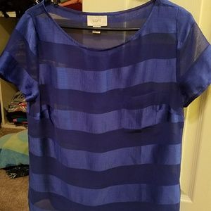 Chiffon blue dress top