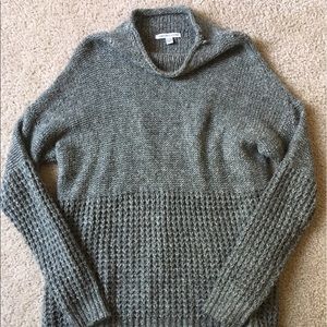 Olive Green High Neck Sweater