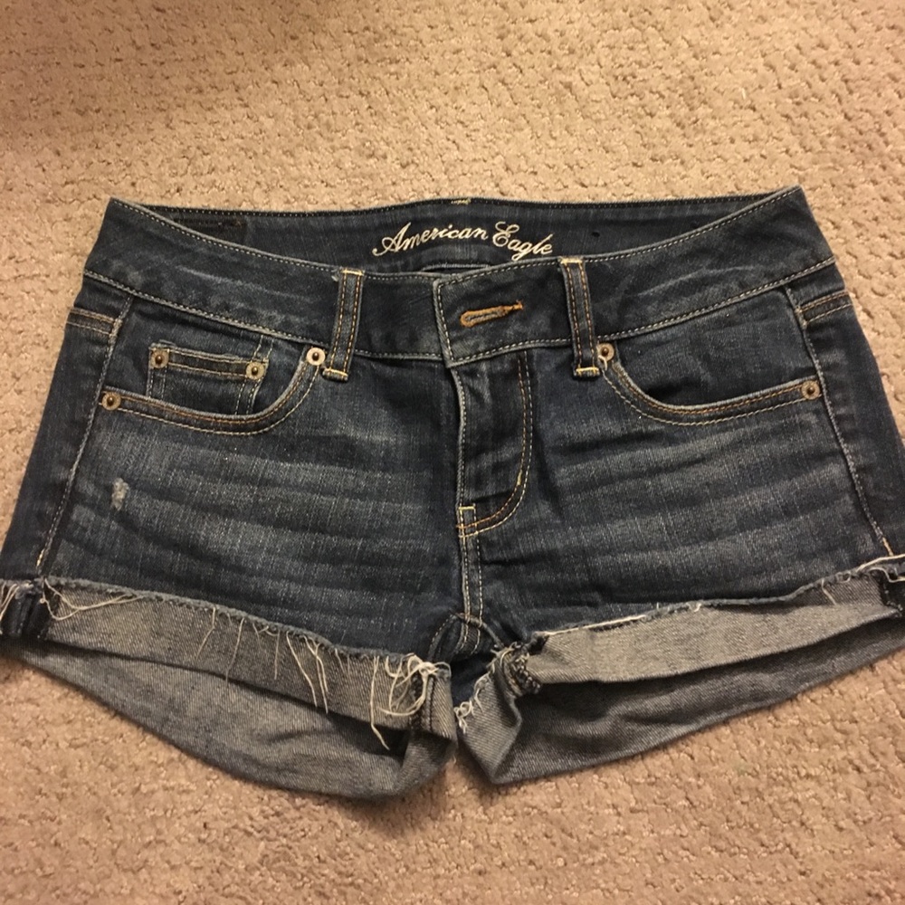 american eagle stretch jean shorts