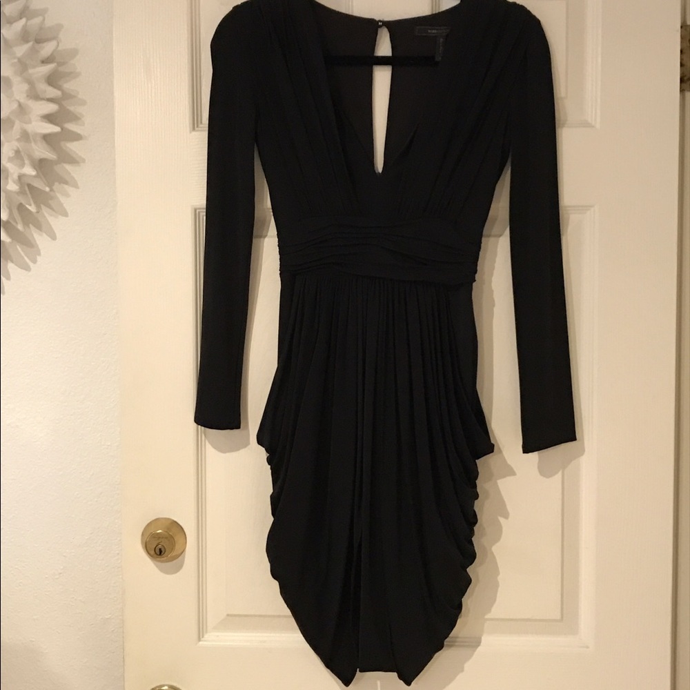 BCBGMaxAzria drapery detailed cocktail dress