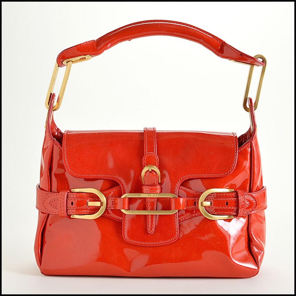 ***SOLD***Jimmy Choo Coral Red Shoulder bag