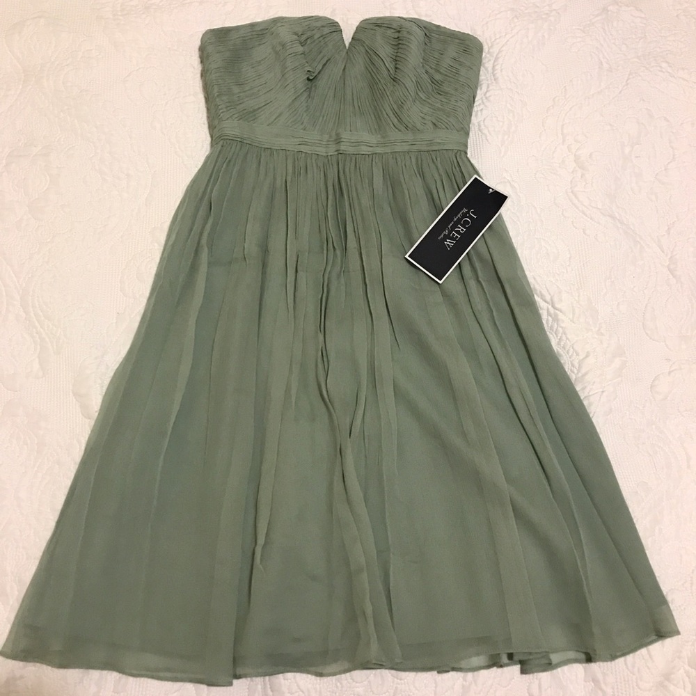 JCrew Fit and Flare Silk Chiffon Dress