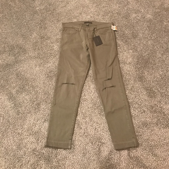 NWT Released Hem Green Jeans - Picture 2 of 4