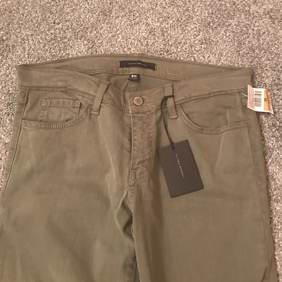 NWT Released Hem Green Jeans - Picture 3 of 4