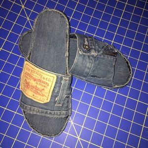 Levi denim slides made to order