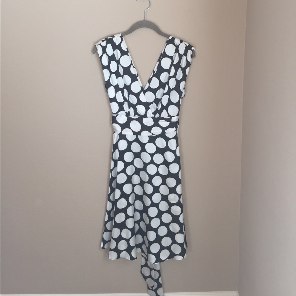 Black and white polka dot dress