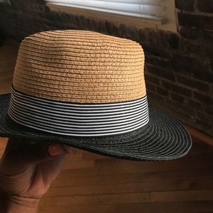 Straw Color-block Hat