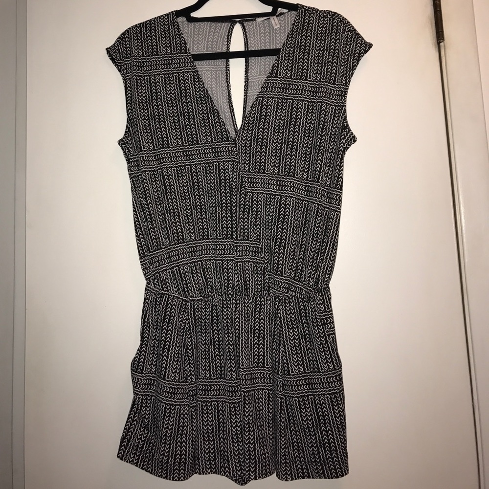 BCBGeneration black and white printed romper
