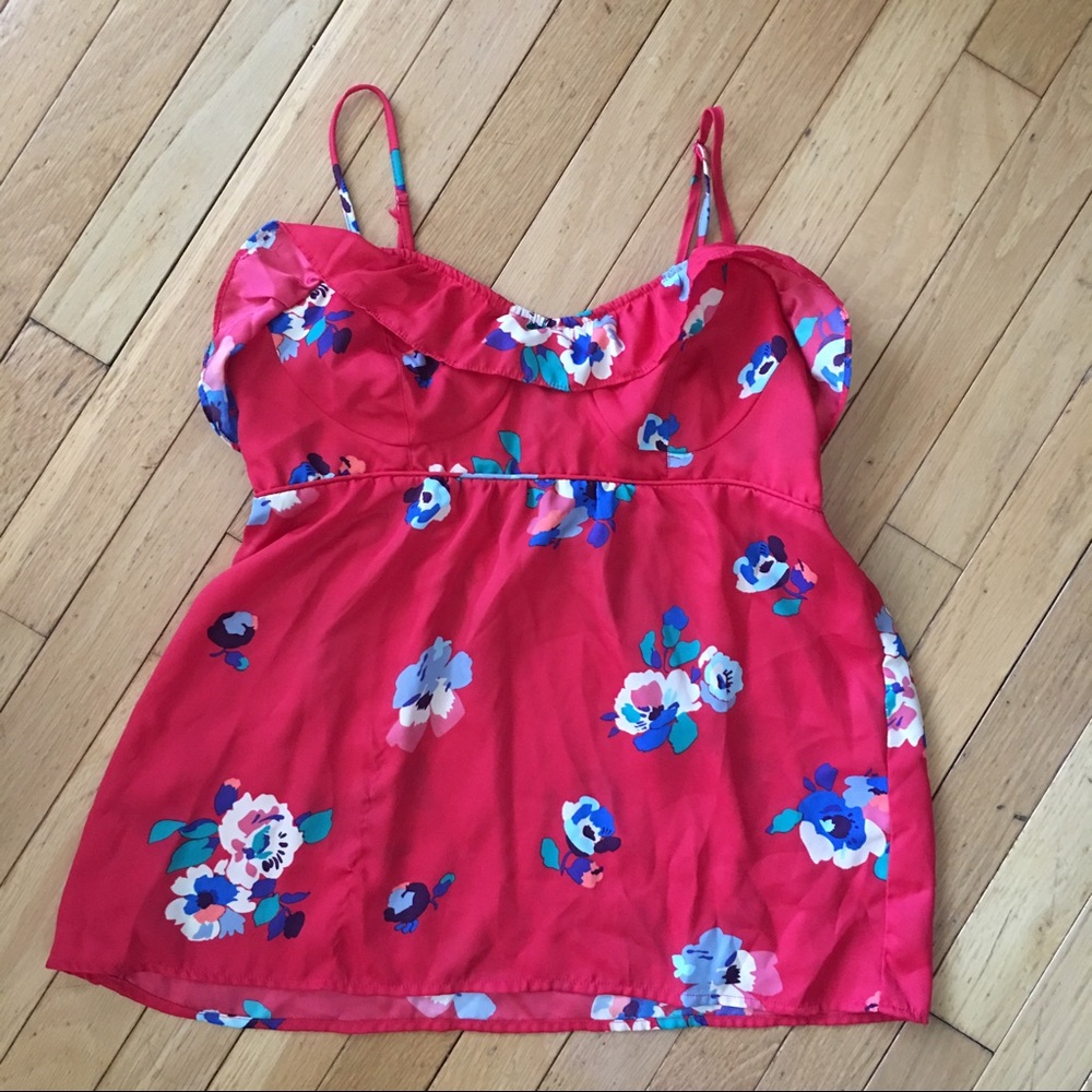 NWOT AEO Silky Floral Blouse