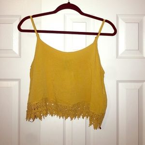 Beautiful mustard colored crop top