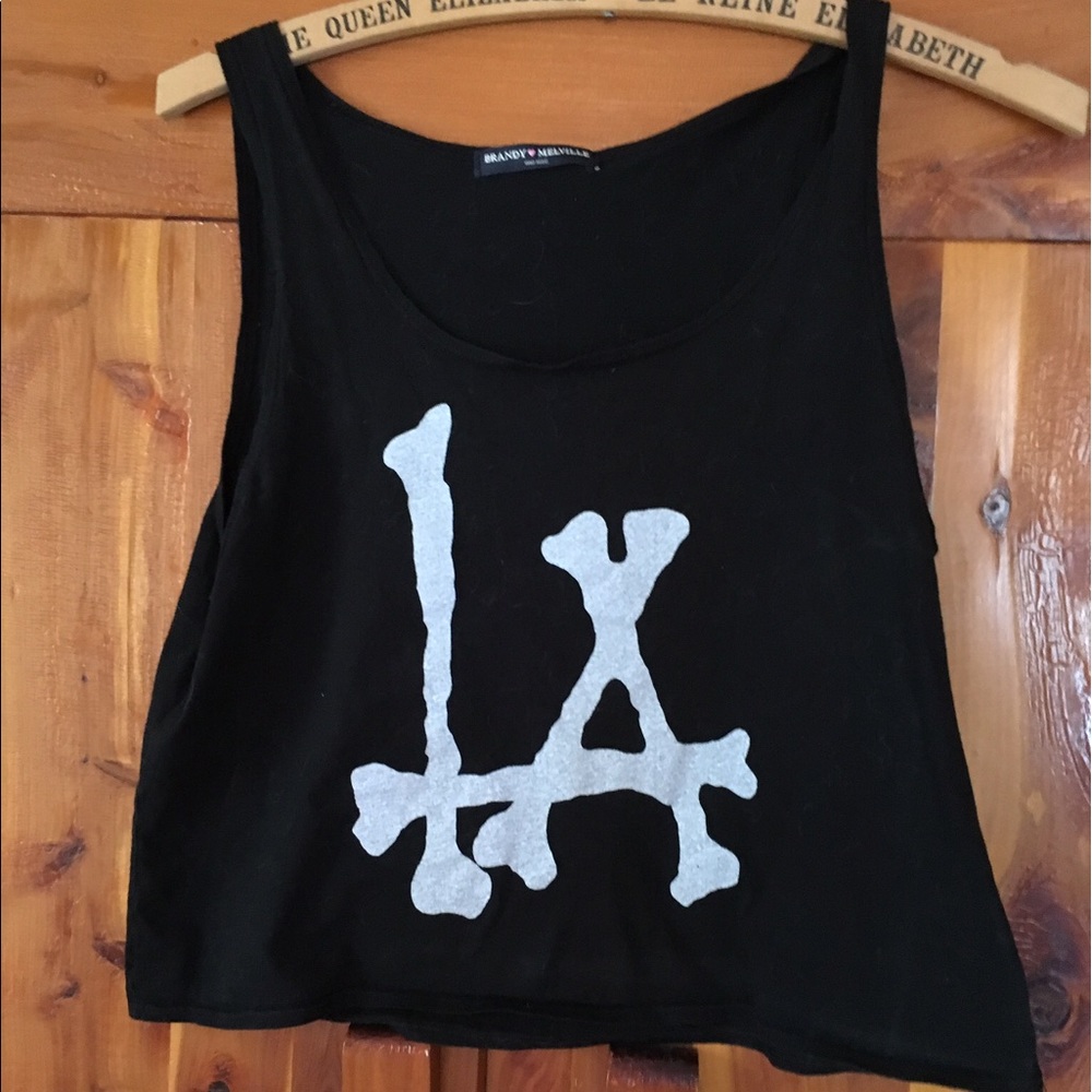 Brandy Melville LA bones crop top one size