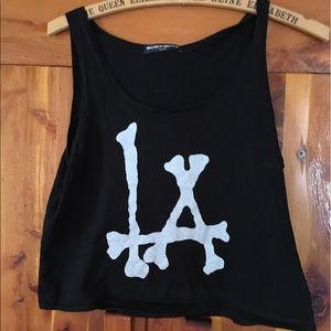 Brandy Melville LA bones crop top one size