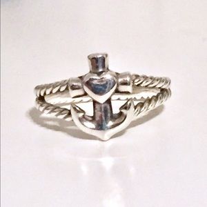 James Avery Anchor Ring - Size 9