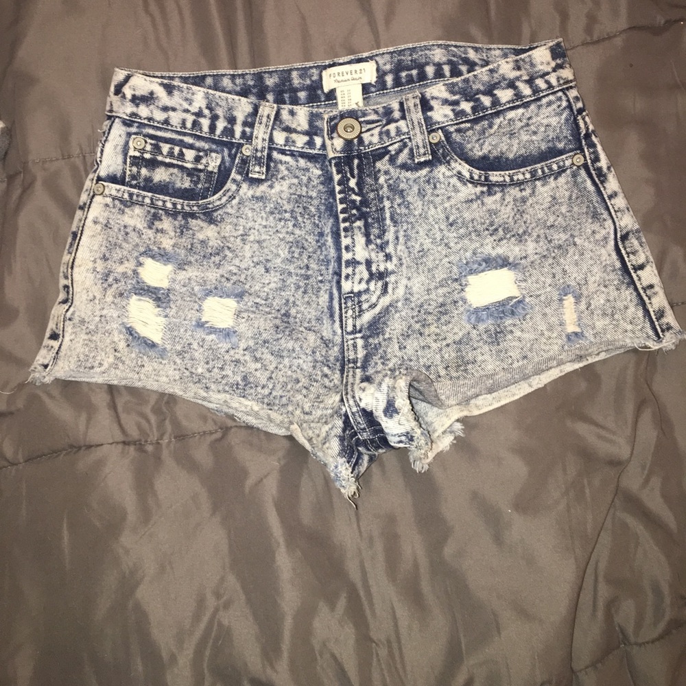 Acid wash forever 21 shorts