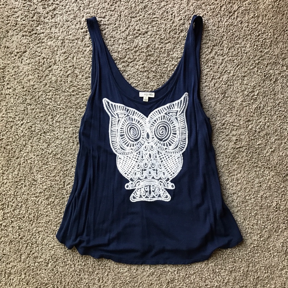 Lily White Owl Tank Top