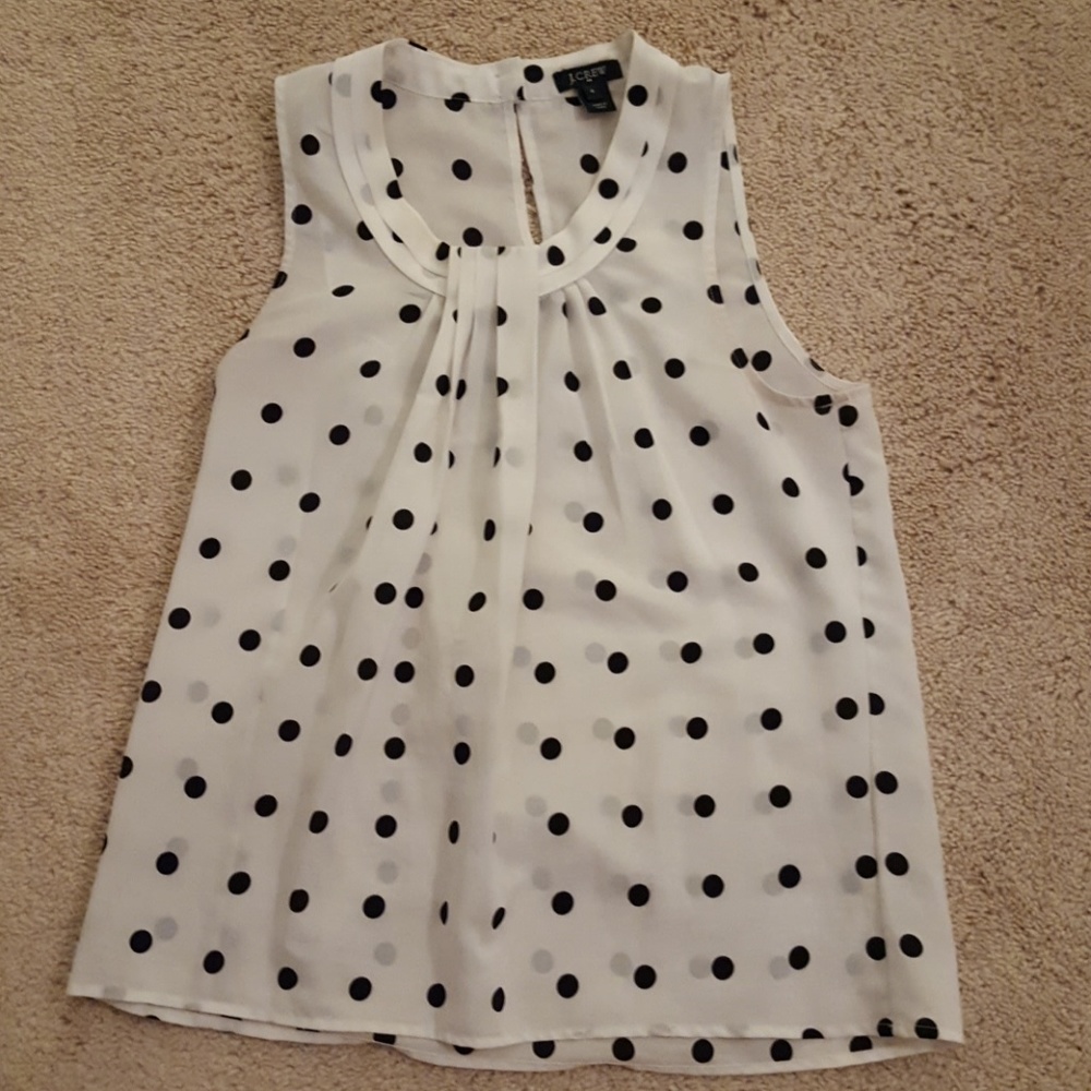 J. Crew factory polka dot blouse