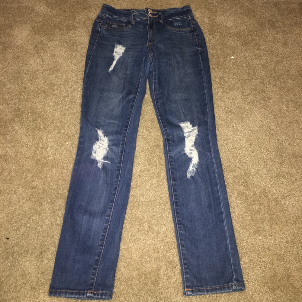 High waisted skinny jeans
