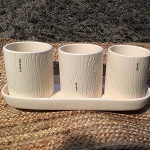 Rae Dunn WOODGRAIN PLANTERS