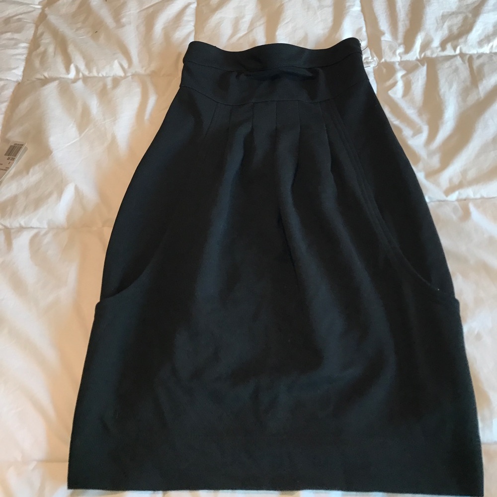 Strapless black dress