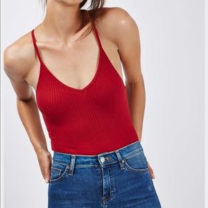 NWT TOPSHOP RED BODYSUIT 😍