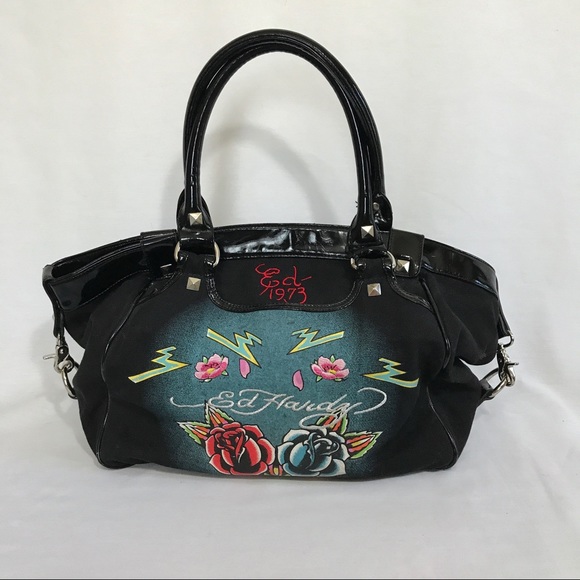 ed hardy ed hardy large satchel tote bag from su ed hardy ed hardy large satchel tote bag from su