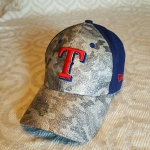 Texas Rangers camo-shine ladies baseball cap