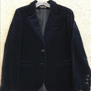Ladies navy blue velvet blazer
