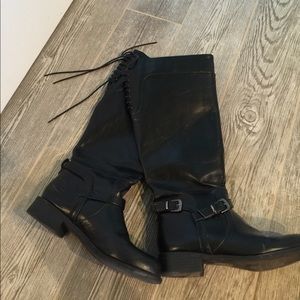 Leather boots