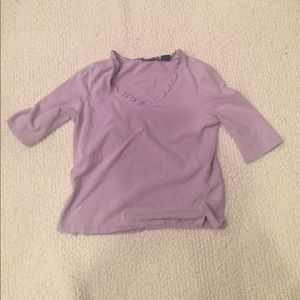 Purple posh shirt with bold ruffles