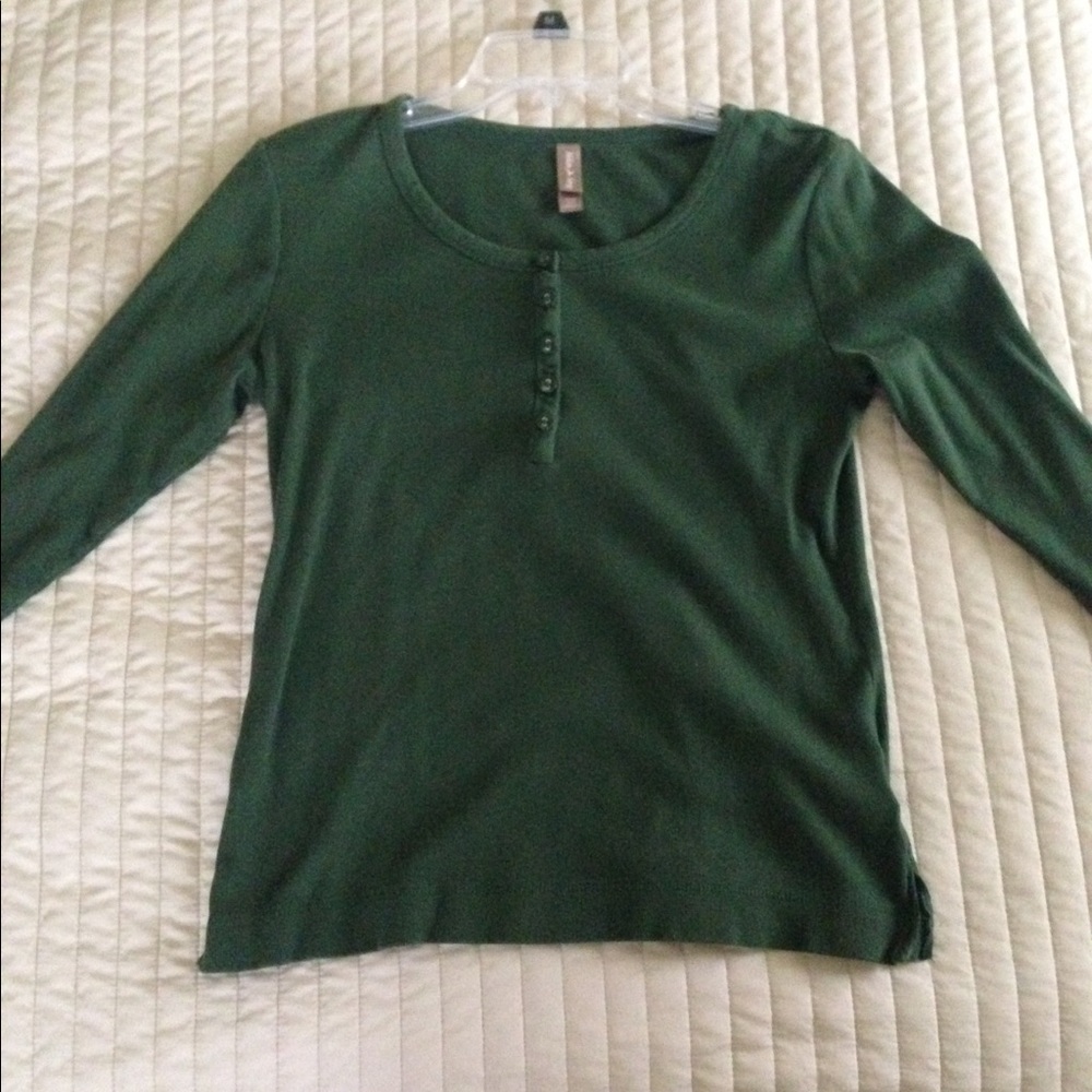 Quarter Sleeve Olive Green Shirt