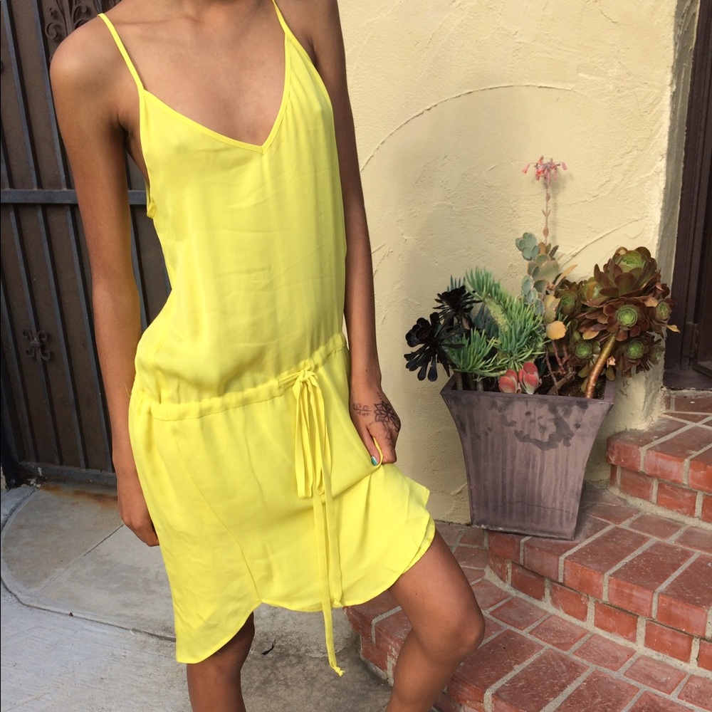 Mason yellow silk dress - PRICE FIRM