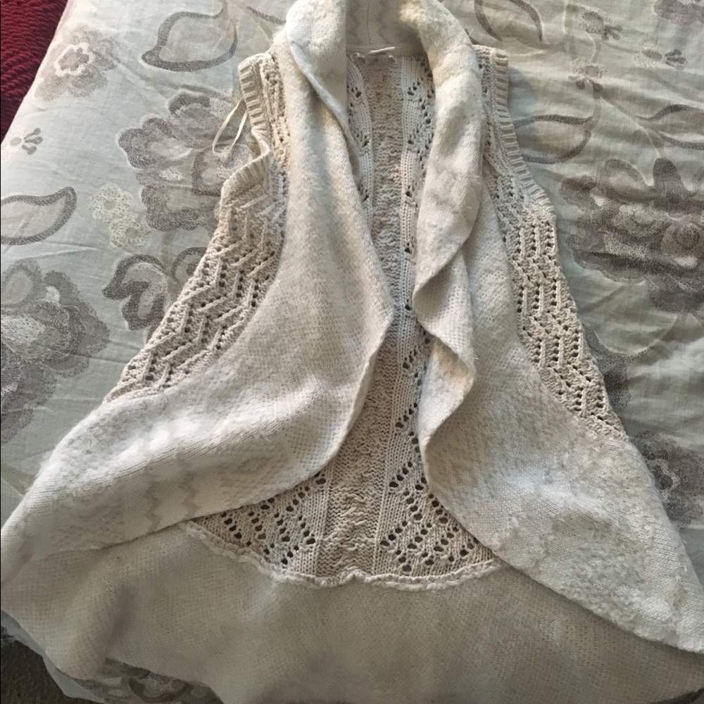 Knitted fur vest