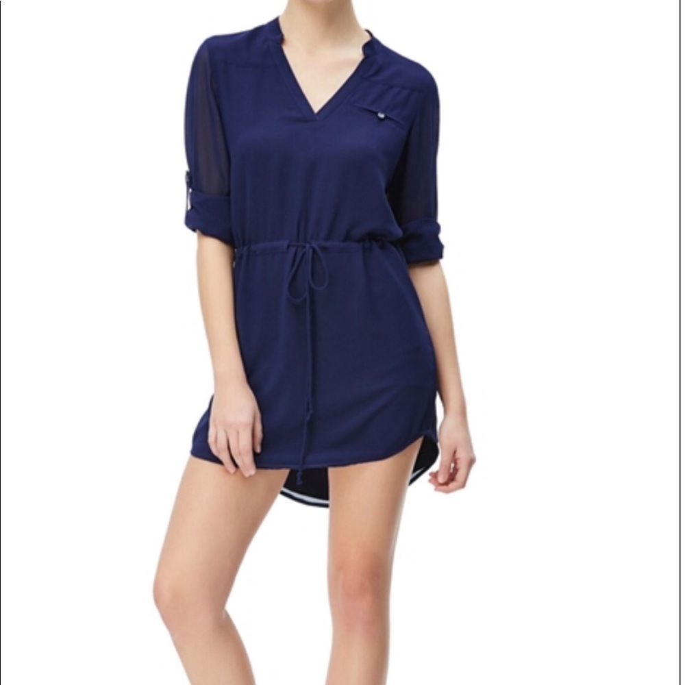 NAKED ZEBRA - Drawstring one pocket dress