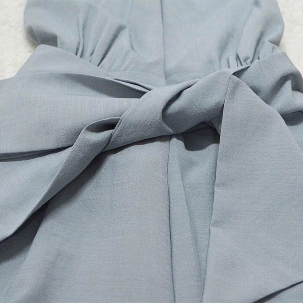 Gray Halter Keyhole Romper - Picture 5 of 5