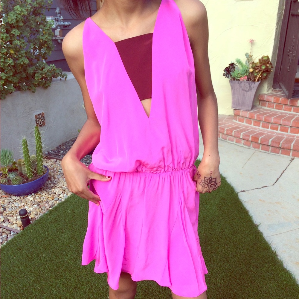 Mason pink silk dress