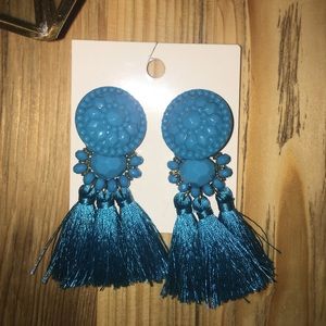 H&M Jewelry - New H&M Teal Tassel Dangle Earrings Turquoise H&M Jewelry - New H&M Teal Tassel Dangle Earrings Turquoise
