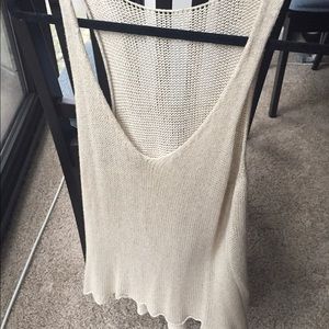 Brandy Melville Knit Cream Tank Top