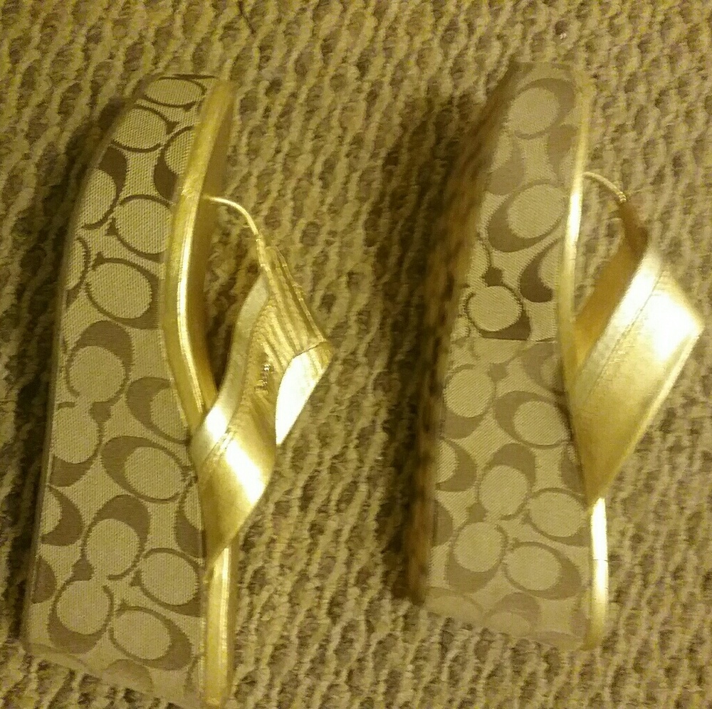 Coach wedge flip flop