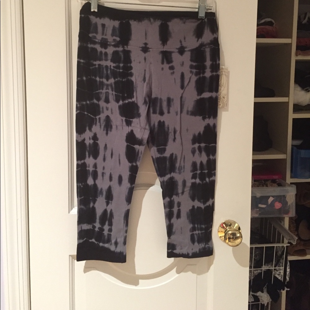 Printed tie dye yoga pants