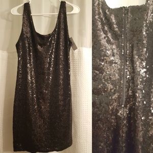 Black sequin cocktail/party dress