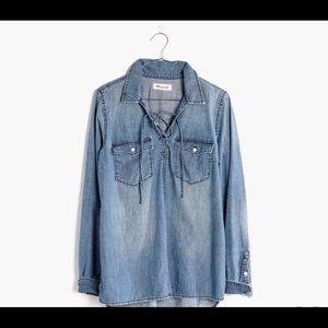Madewell Denim lace up shirt