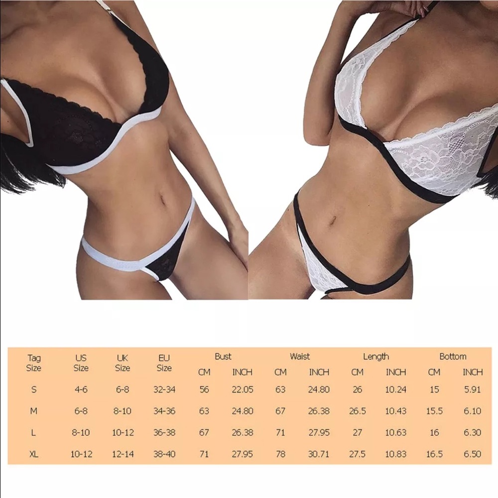 Black & White Lingerie Set - Picture 4 of 4