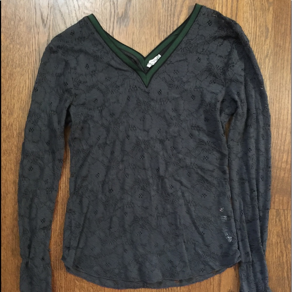 Free People long sleeve Lace Top