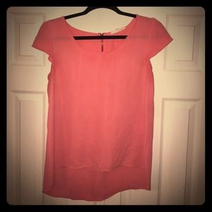 Silk coral blouse