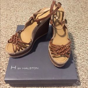 Halston Brown Wedges